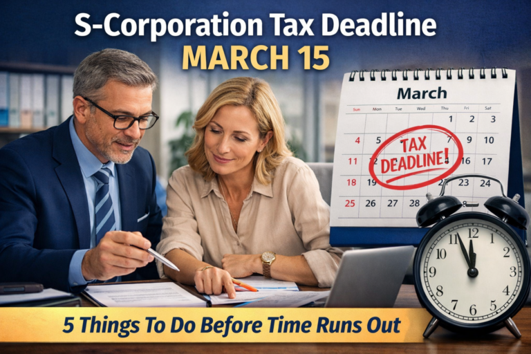 CPA meeting with small business owner to discuss proactive tax planning