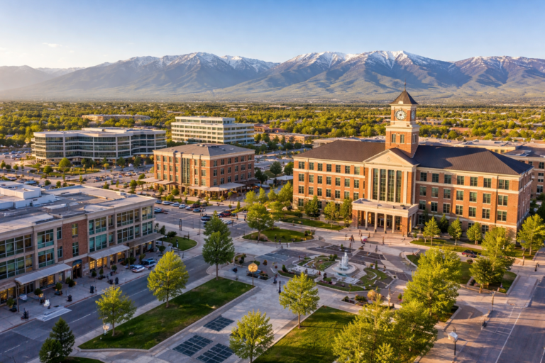 South Jordan Utah business district near City Hall where local S-Corporation owners and small businesses operate