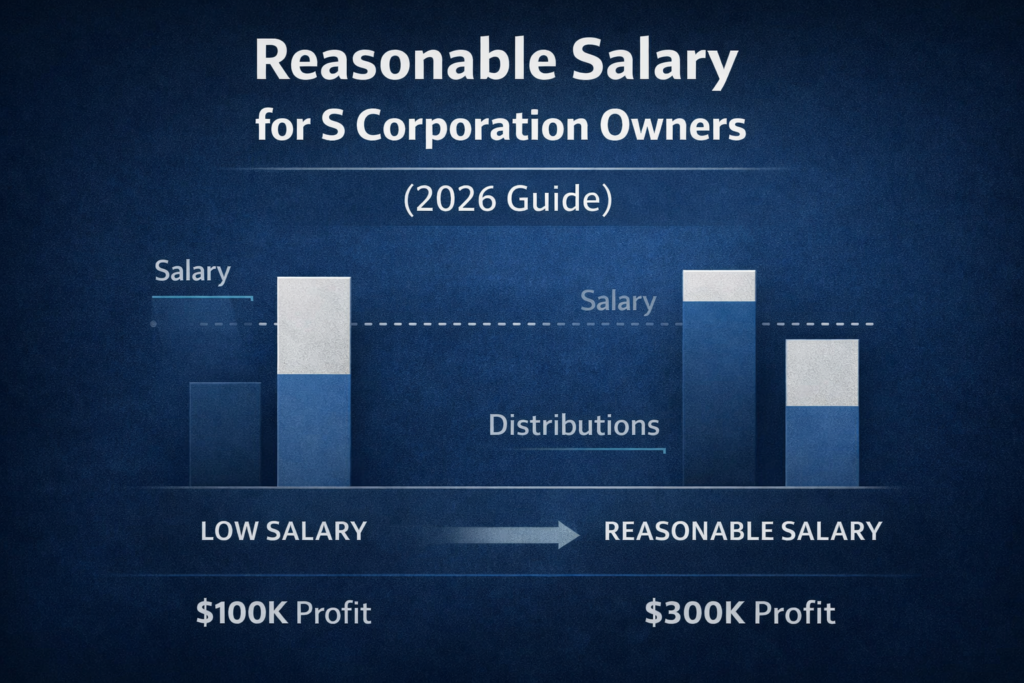 reasonable salary for an S corporation owner chart showing salary and distributions comparison