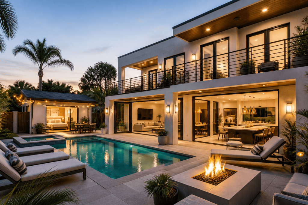 Luxury short-term rental property example used in tax strategy planning for real estate investors