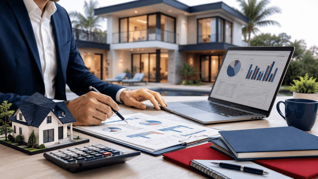 CPA reviewing tax reporting and financial analysis for a short-term rental property