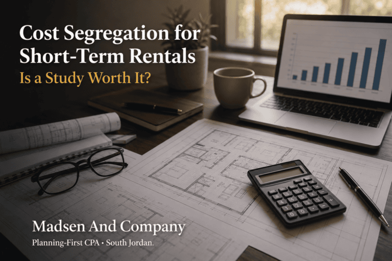 Financial analysis for short-term rental property cost segregation.